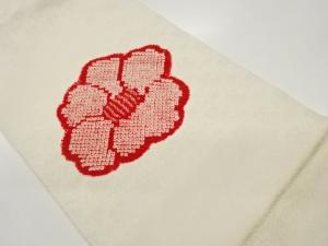 絞り椿模様名古屋帯